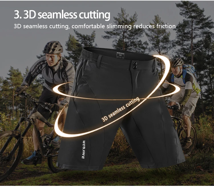 WOSAWE велосипедные шорты мужские MTB горный велосипед быстросохнущие шорты велосипедные горные бермуды дышащие мешковатые короткие штаны
