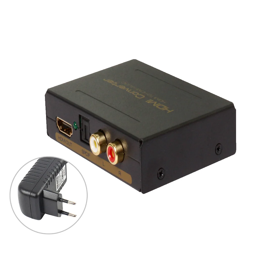 EU Plug 4K x 2K HDMI аудио экстрактор с 3,5 мм стерео аудио экстрактор HDMI в HDMI SPDIF RCA 3,5 мм аудио конвертер адаптер - Цвет: EU Plug