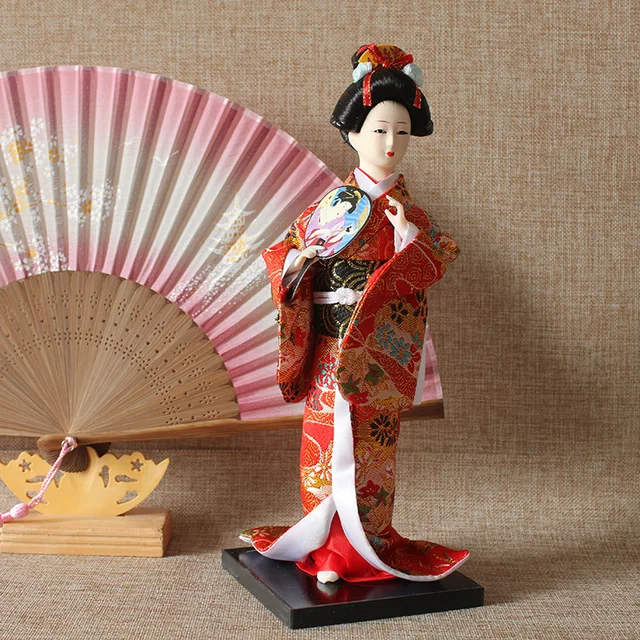 30cm Kawaii Japanese Lovely Geisha Figurines dolls with beautiful kimono New house office decoration Miniatures birthday gift 20