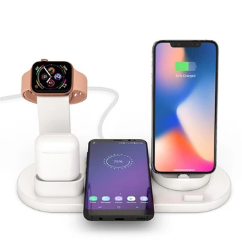 

3 In 1 Multifunctional Wireless Mobile Phone Charger Dock Station Holder Stand For Phone Watch Headset Charging Base Bracket