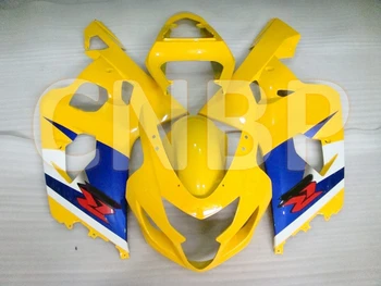 

for Suzuki GSXR750 2004 - 2005 K4 Body Kits GSXR 600 2004 Yellow Blue Full Body Kits GSXR750 2004 Abs Fairing