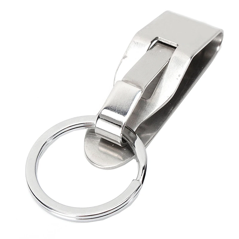 Keychain Carabiner Silver Buckle Car Keychain Belt Hook Outdoor Tool Hanger Hook Tactical Holder Bottle EDC Water