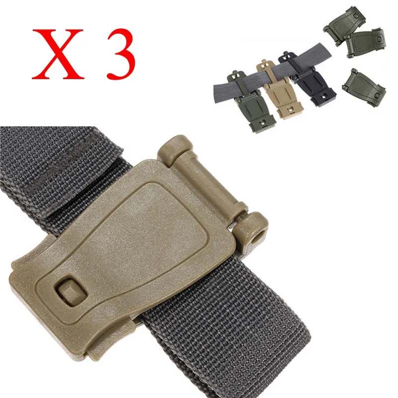 SURVIVAL TOOL Buckle Pocket Shiv & Adapter w/Molle Woven Strap Webbing 
