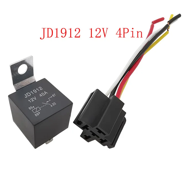 1Pcs Car Relay 12V 24V 40A 4P 5Pin Waterproof Automotive Relay JD1912 ...