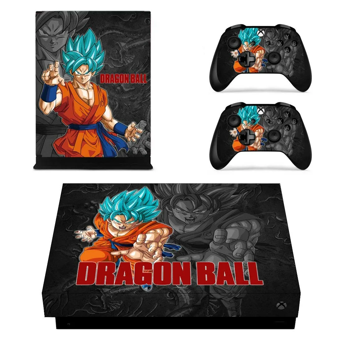 Dragon Ball супер Полный лицевой панели кожи консоли и наклейка на контроллер для Xbox One X консоли+ контроллер кожи стикер
