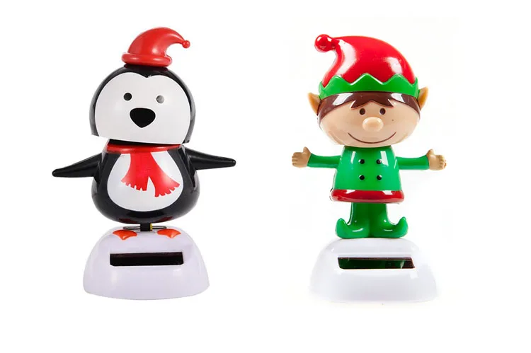 Estartek Солнечный Bobble Head Рождественский танец Санта Клаус Лось дерево снеговик для праздничного подарка
