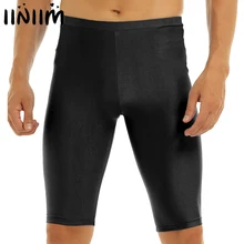 Iiniim мужские повседневные шорты эластичные свободные плотные шорты быстросохнущие компрессионные тренировки вечерние гимнастические трико короткие штаны