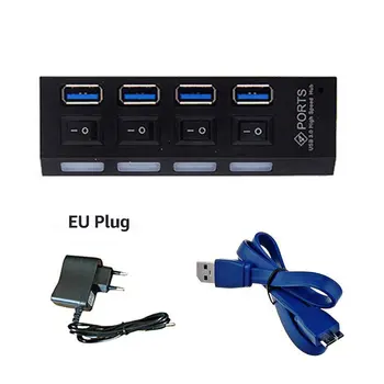 

USB HUB Micro USB 3.0 HUB Splitter With Power Adapter USB Hab High Speed 5Gbps USB Splitter 3 HUB For PC