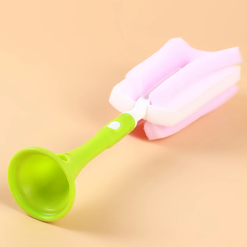 green Длинная Ручка Губка чашка щетка кухня и столовая щетка для чистки чашек инструмент щетка для бутылочки для кормления стеклянная чашка чайная чашка бутылка для воды щетка - Цвет: green