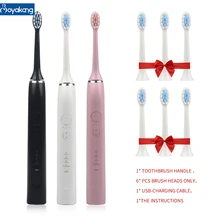 

Boyakang Sonic Electric Toothbrush 4 Cleaning Modes IPX7 Waterproof USB Charger Dupont Bristles Adult Smart Timing BYK22