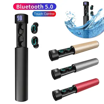 

TWS Bluetooth Earphone 5.0 True Wireless 3D Stereo Earbuds With Dual Mic Sports Waterproof Earphones Auto Pairing Headset