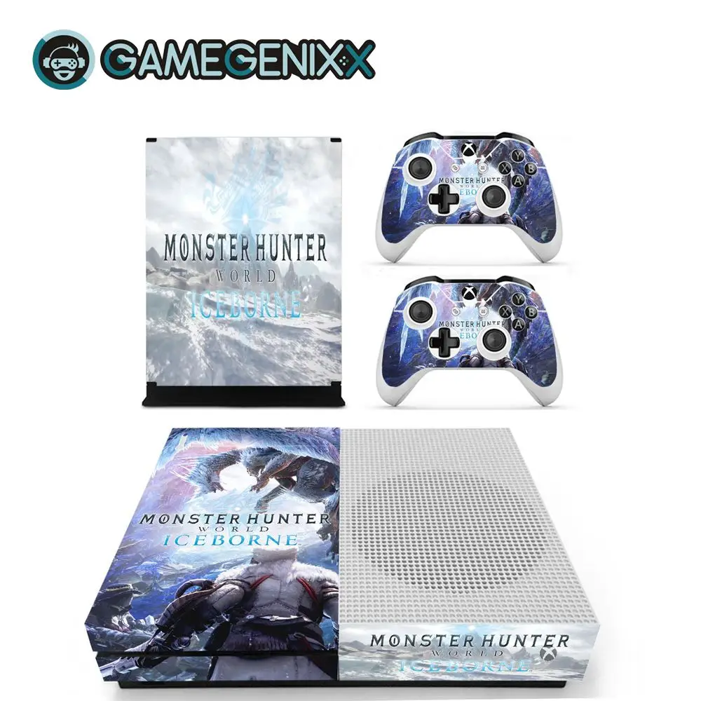 GAMEGENIXX Кожа Наклейка Защитная Наклейка Обложка полный набор для Xbox One Slim консоли и 2 контроллеров-Monster Hunter World