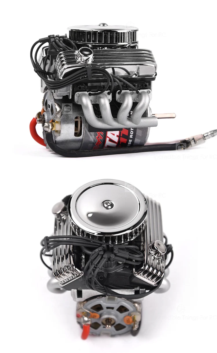1/10 RC Гусеничный имитирующий двигатель V8 двигатель F82 двигатель вентилятор охлаждения для Traxxas TRX4 осевой SCX10 Gen8