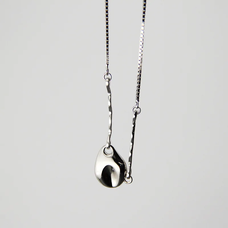

Silvology 925 Sterling Silver Meteorite Necklace Creative Irregular Texture Elegant Women Pendant Necklace Friendship Jewelry