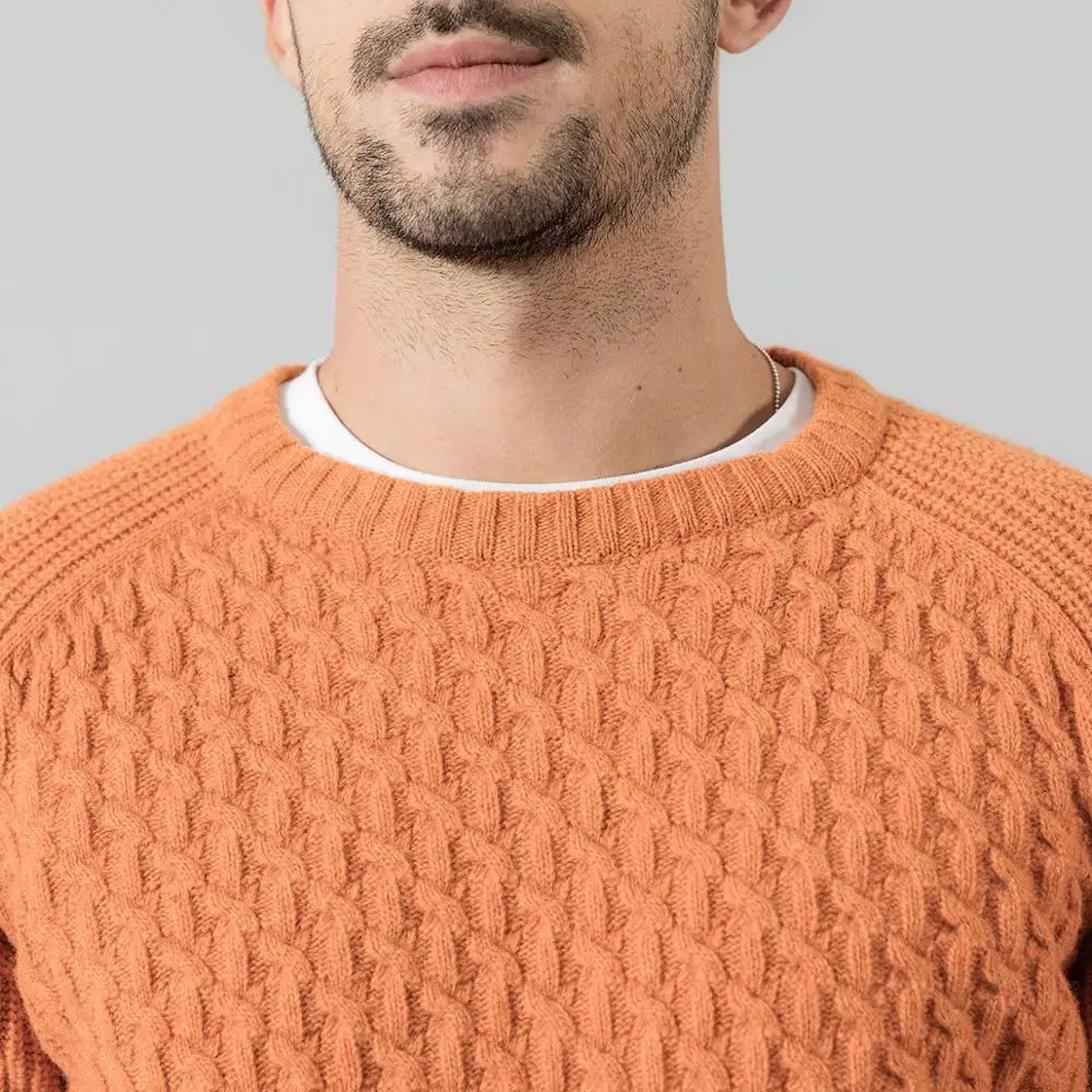 Cena SIMWOOD 2019 jesienno zimowa nowy kabel dzianiny sweter mężczyźni raglan projekt rdzeń przędzy anti pilling dzianiny wysokiej jakości plus rozmiar 732