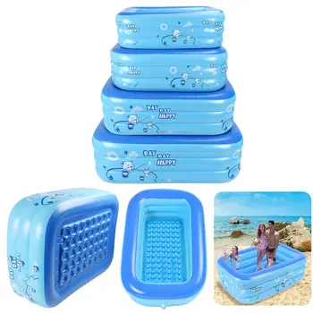 

3 In 1 Gas Nozzle Square Thicken PVC Swimming Pool Inflatable Tool Wear-resistant Children Baby Pool Swimming Supplies