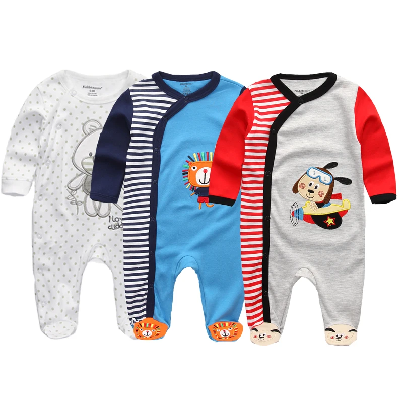 Детская зимняя одежда, детский комбинезон унисекс для новорожденных, 3 предмета, хлопковый стильный Детский костюм с длинными рукавами и круглым вырезом - Цвет: RFL3015