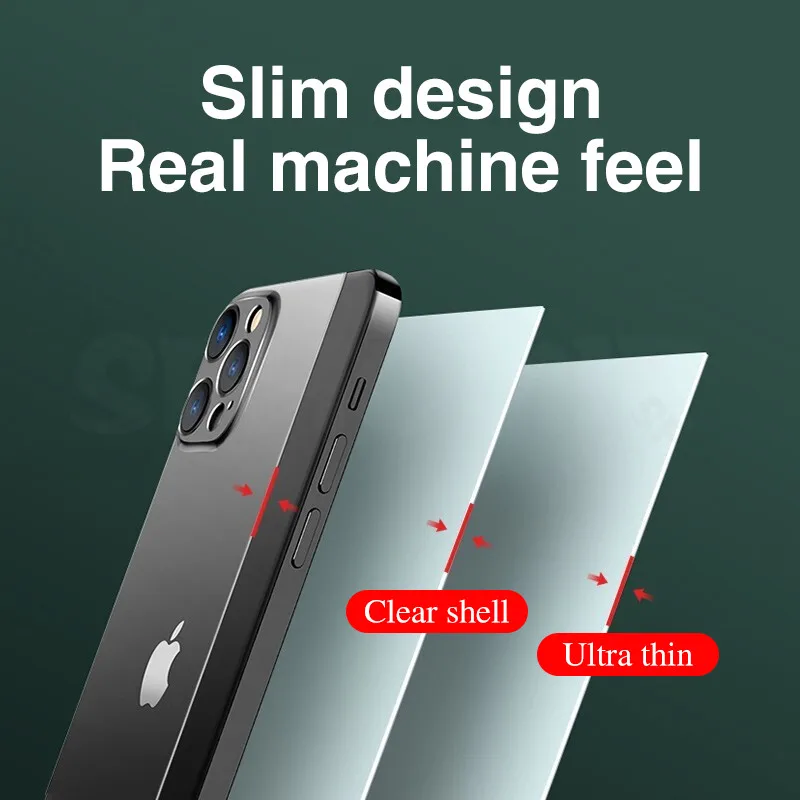 Camera Lens Protection Clear Phone Case For iPhone 12 11 Pro Max Silicone Soft Cover For iPhone 12 Mini Shockproof Back Cover