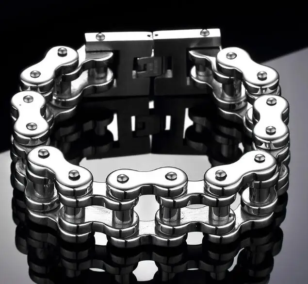 Рождественские подарки, современные ювелирные изделия 316L из нержавеющей стали, мужские ювелирные изделия 158 г, огромный тяжелый кубинский браслет на цепочке, 18 мм