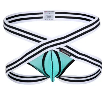 

2017 new style WJ brand gay underwear one week G-string sexy briefs Men's bamboo fiber high fork small briefs male underpants