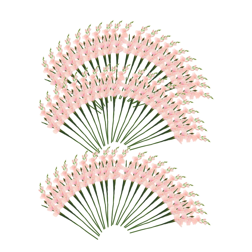 60Pcs Gladiolus Flowers Plants f/ Wedding Christmas Cafe Pub Bar Ornaments