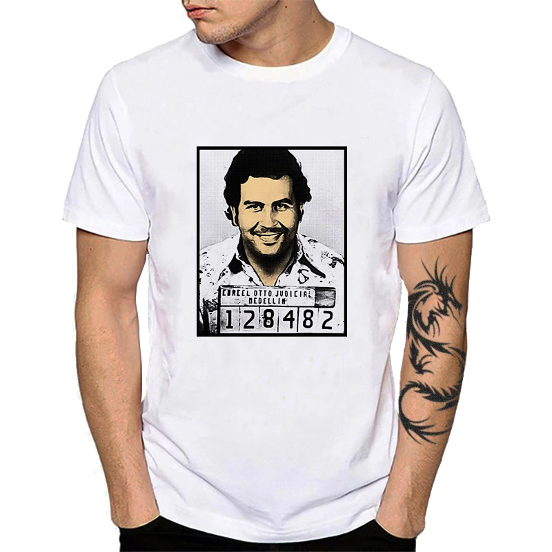 de Pablo Escobar para camisa con estampado de Plata O Plomo El patrón, arte Pop, Narcos, Colombia, YH118|Camisetas| AliExpress