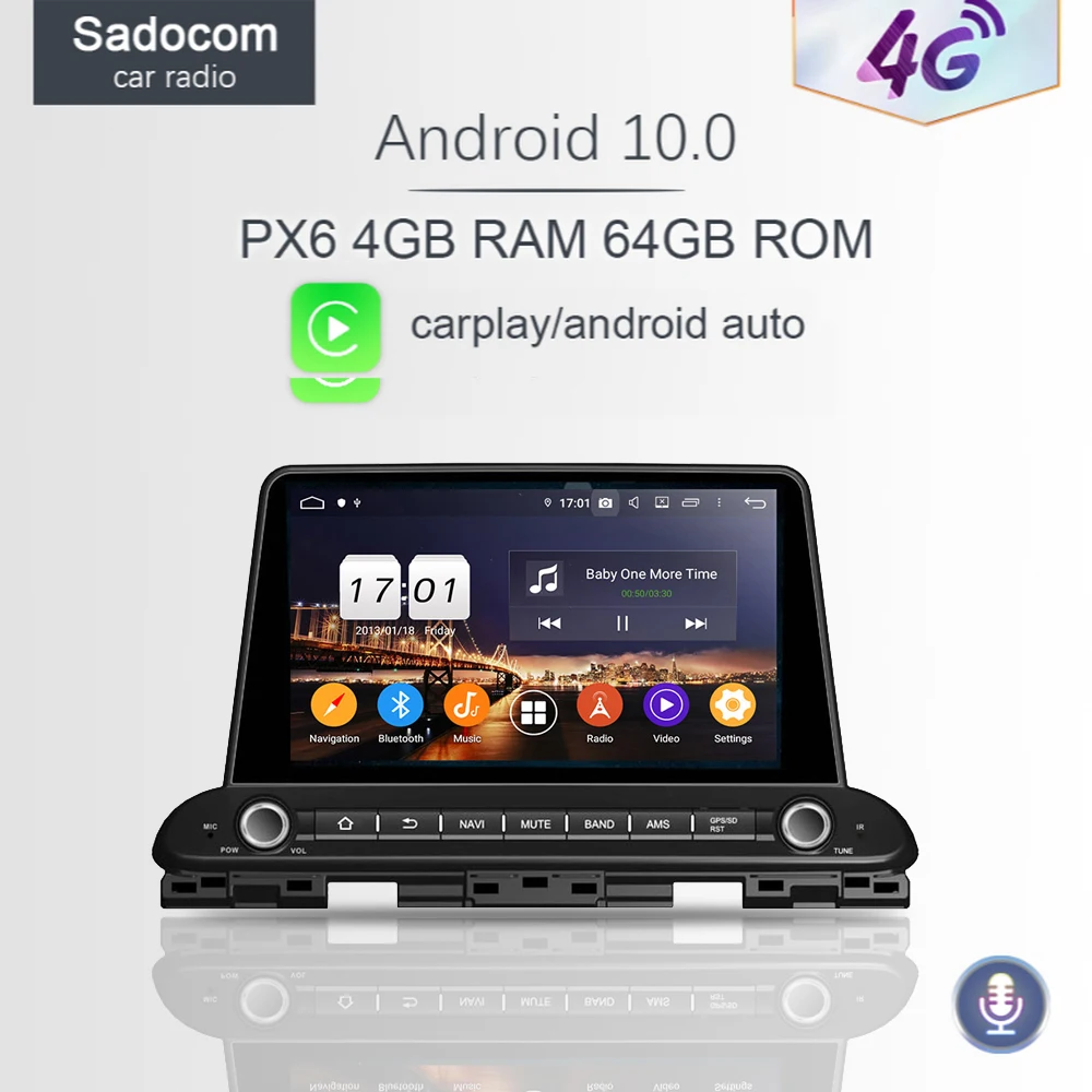 Автомобильный DVD плеер DSP PX6 TDA7851 Android 10 0 4 Гб + 64 ПЗУ 8 ядер GPS карта RDS Авторадио