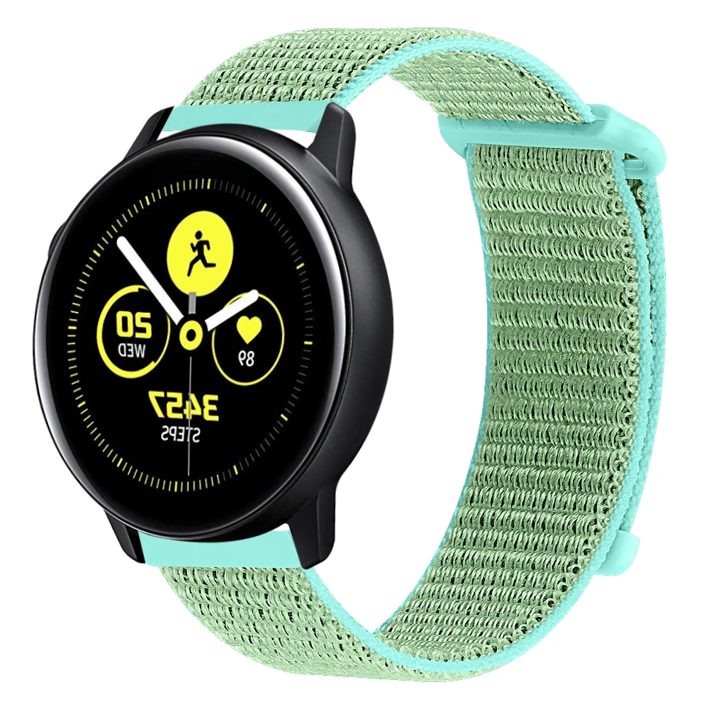 Green Для отдыха нейлоновый ремешок для часов samsung Galaxy Watch Active Smartwatch ремешок для часов браслет для Amazifit спортивные умные часы ремешки ремешки для смарт часов - Цвет: Green