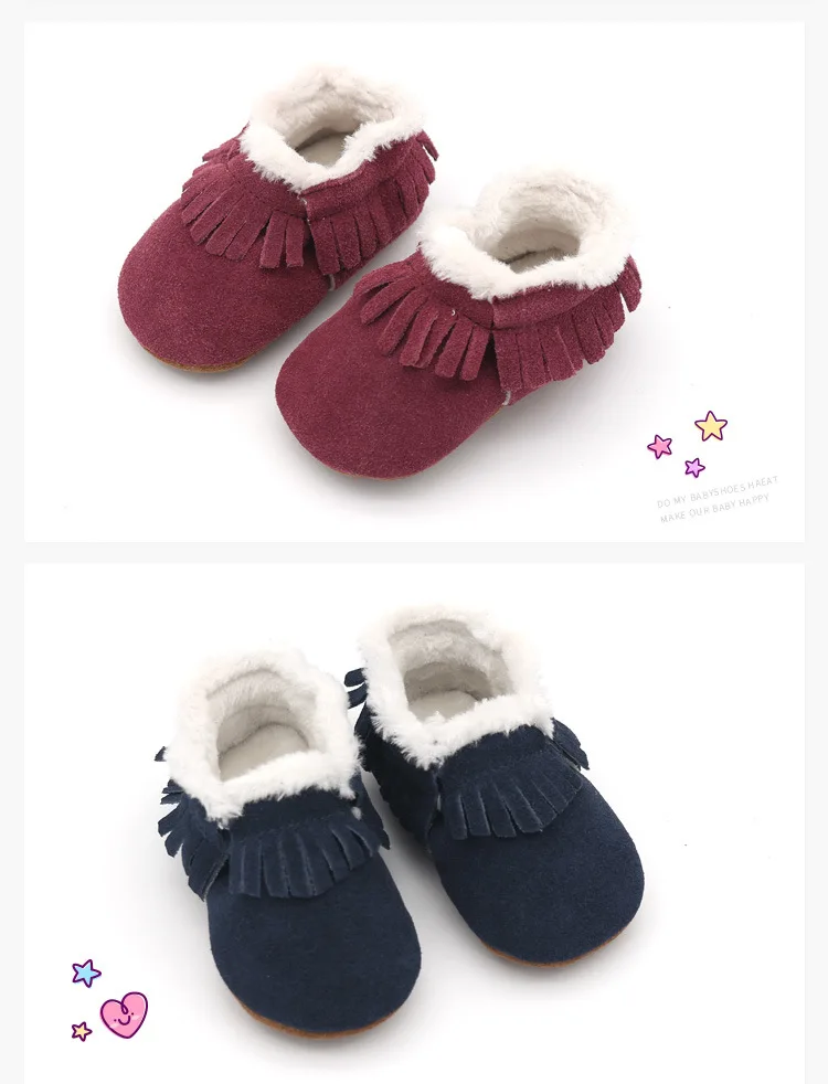 Dolakids/зимняя кожаная детская обувь; оксфорды с мягкой подошвой для малышей; Теплая обувь из коровьей кожи для детей 0-24 месяцев