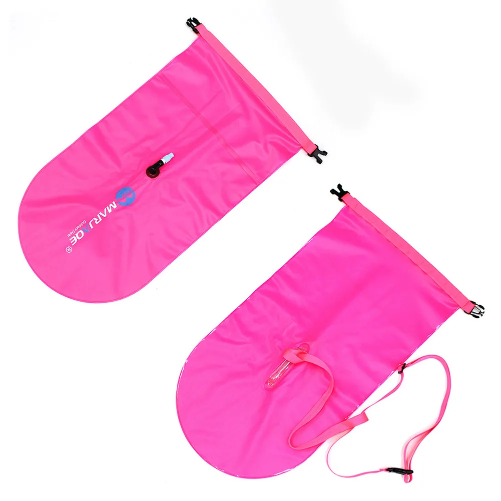 Swimming Buoy 3 Color Premium Waterproof Swimming Buoy Float Swim Buoy Air Dry Bag Swimming Trainning Safety Mark Iatable Flotation Bag