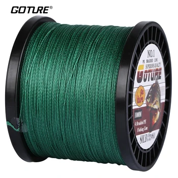 

Goture 1000m/500m PE Braided Fishing Line Multifilament 4 Strands Cord Carp Fishing Lines For Freshwater and Saltwater 8-80 LB