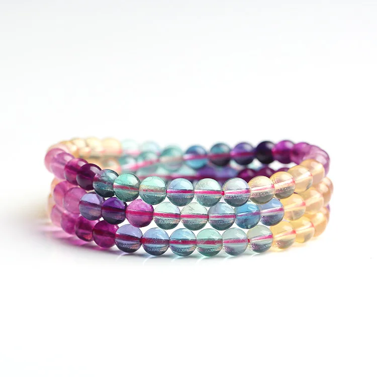 

Natural Candy-colored Fluorite Bracelet
