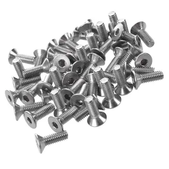 

50 Pcs Stainless Steel Countersunk Screws, Hexagon Socket Hex Key Bolts M4 x 12mm
