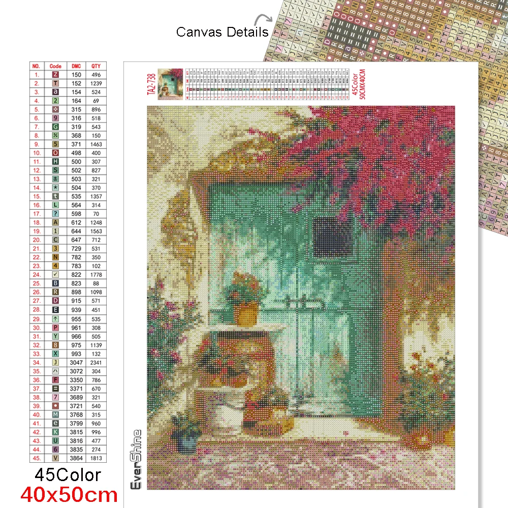 5D DIY Diamond Painting Cross Stitch Full Square Diamond Embroidery Door Landscape Picture Of Rhinestones Home Decor