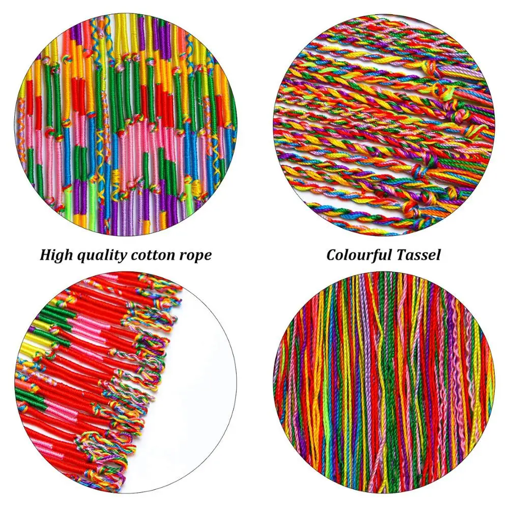 50 шт. подарок для невесты плетеные браслеты дружбы разных цветов Дети День рождения украшения для праздника подарок