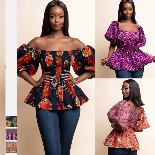 Nkeru Crop Tops Party Printing Dress - Image 2