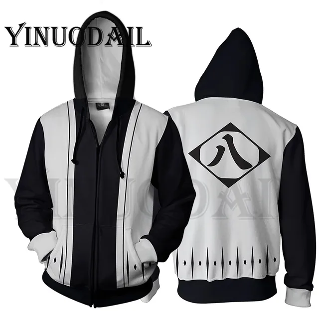 Men And Women Zip Up Hoodies Anime Bleach Hoodie Kyoraku Shunsui Squad 8 Captain Sweatshirt Cosplay Costumes Harajuku Streetwear Hoodies Sweatshirts Aliexpress