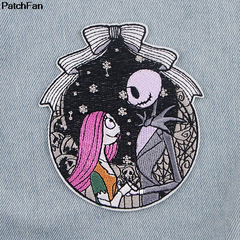A2579 Patchfan Кошмар перед Рождеством вышитые DIY железо/пришить на ткань аксессуары новые популярные патчи Аппликации