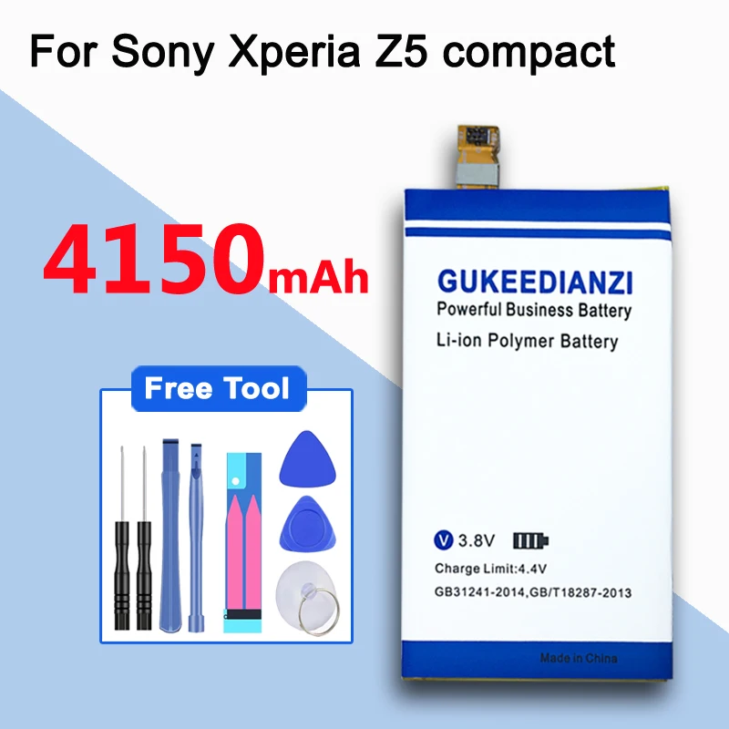 Аккумулятор GUKEEDIANZI 4150 мАч для sony Xperia Z5 Compact Z5C Z5 Mini E5823 Z5C E6883 E6653 E65 аккумулятор для мобильного телефона LIS1594ERPC