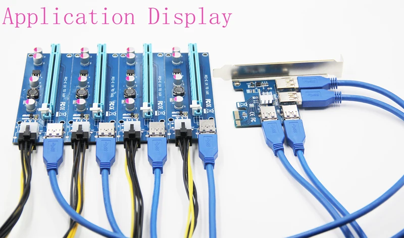 Райзер карта PCI E USB 3 0 PCIe порт усиления express от 1 до 4 для майнинга BTC устройства