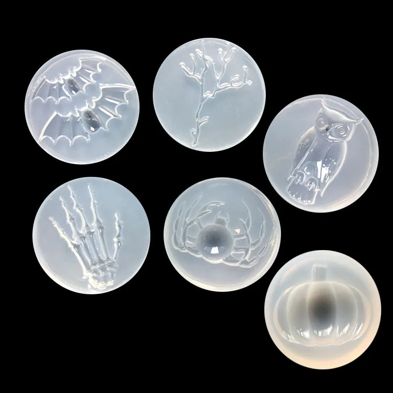 Popular1PC Halloween Series Pendant DIY Silicone Mold Dried Flower Jewelry Accessories Tools Equipments Resin Molds
