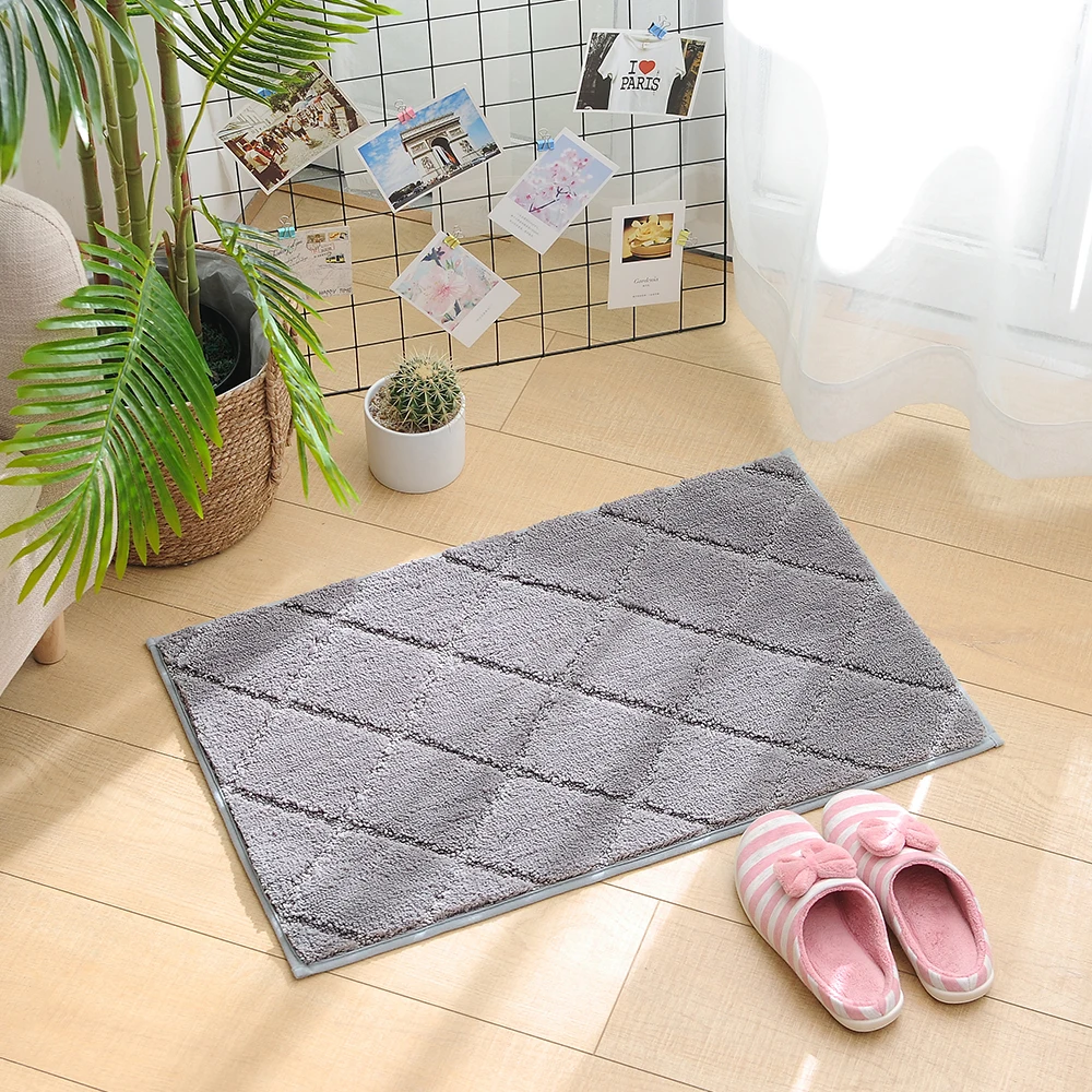 2 размера коврик для ванной мягкий полиэстер микрофибра напольный коврик нескользящий водопоглощающий дверной коврик для ванной комнаты напольный кухонный коврик