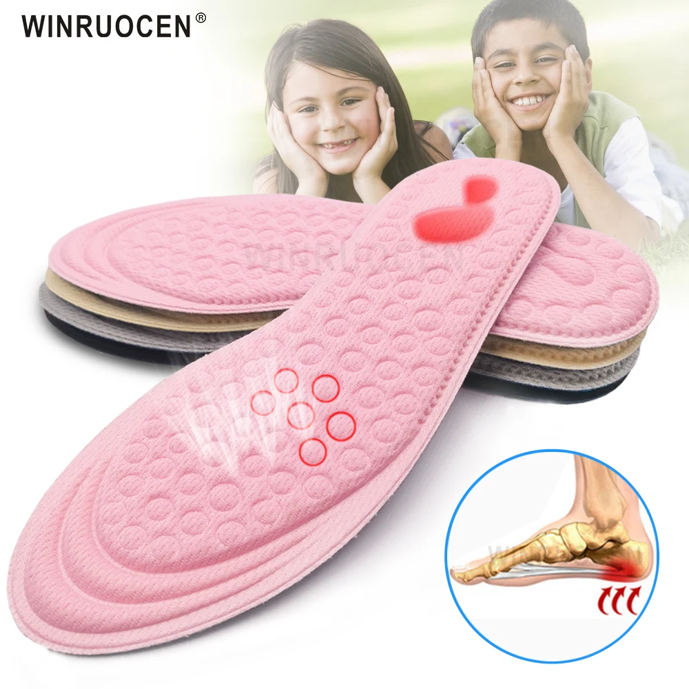 

children's Insoles top quality cushions shock absorption comfortable antibacterial mold breathable insole outdoor sports