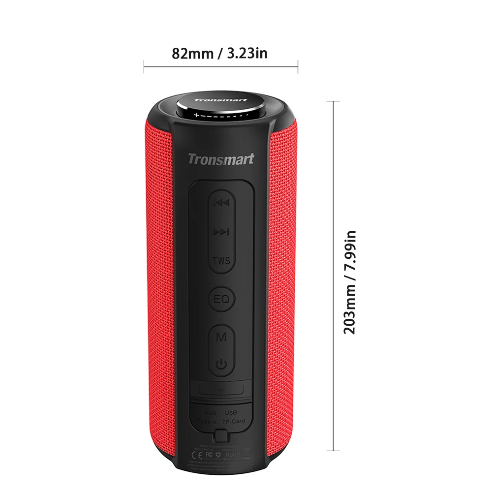 Tronsmart Element T6 Plus 40 Вт bluetooth-динамик BT5.0 IPX6 Водонепроницаемый TWS стерео звук беспроводной динамик с глубокими басами для дома