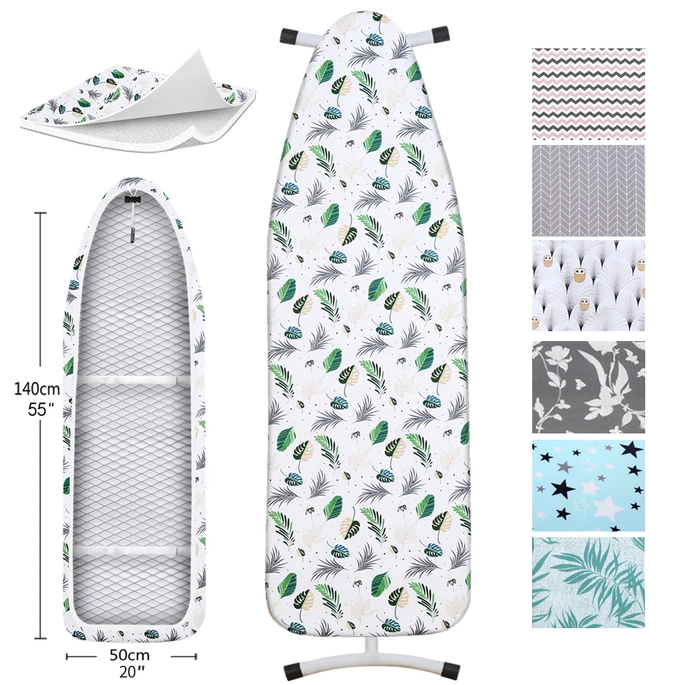 Ironing Board Cover Cotton Cloth Protective Non-Slip Thick Printed Approx 140*50cm