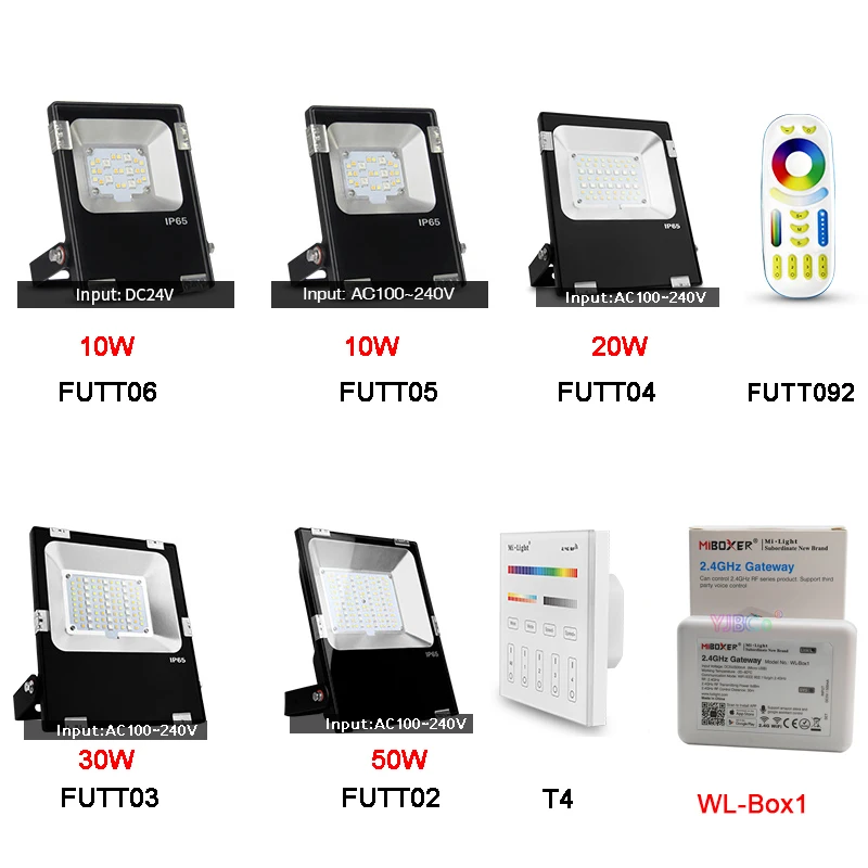 MiBOXER 10 Вт/20 Вт/30 Вт/50 Вт RGB+ CCT Светодиодный прожектор светильник IP65 на открытом воздухе садовый светильник FUTT02/FUTT03/FUTT04/FUTT05/FUTT06/FUT092/T4