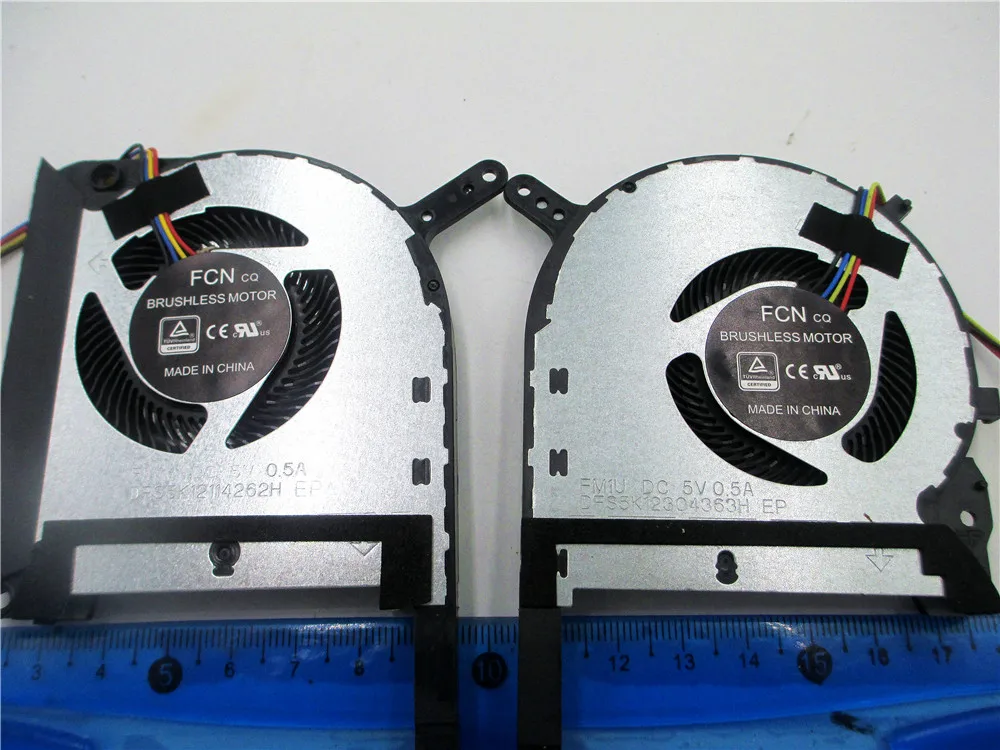 CPU GPU cooling fan for ASUS FX705 FX705G FX705GM FX86 FX86SM FX505 FX505D FX505DU 17.3 FM1U DFS5K12304363H FM1V DFS5K12114262H