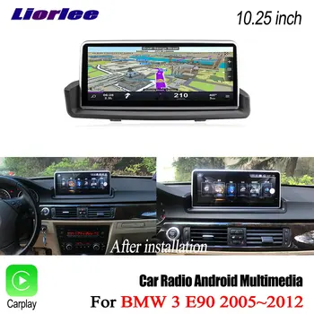 

Liorlee Car GPS Navigation System For BMW 3 Series E90 2005-2012 Touch Screen Car Android Radio Stereo Audio Multimedia Player