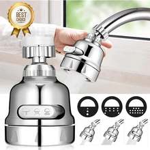 360 Degree Swivel Kitchen Faucet Aerator Stainless steel Adjustable Sprayer Filter Diffuser Water Saving Nozzle Faucet Connector