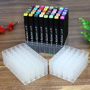 

30/40 Slots Marker Pen Storage Holder Brush Pencil Rack Table Stand Organizer Multifunction Tool Jy21 20 Dropship